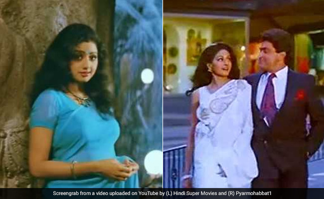 9 <i>Sarees</i> Sridevi Made Iconic, From <i>Chandni's</i> White Chiffon To <i>Mr India's</i> Blue