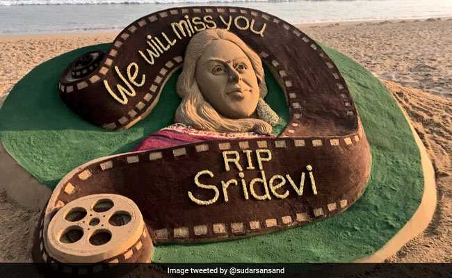 A Special Tribute To Sridevi By Odisha's Sand Artist Sudarsan Pattnaik