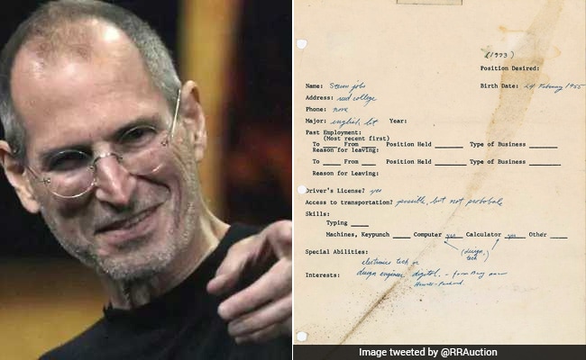 Steve Jobs' Error-Ridden CV Up For Auction, Set To Fetch $50,000