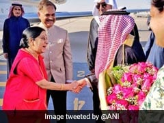 Sushma Swaraj Arrives In Saudi Arabia On Three-Day Visit