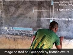 Viral: At This School, Teacher Gives Microsoft Word Lessons On Blackboard