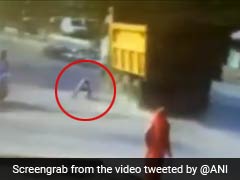 Caught On Camera: Gujarat Man Hit By Truck. He Walks Away Unhurt