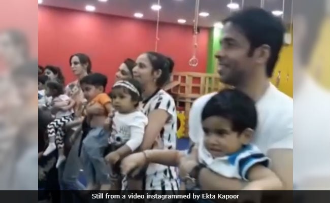 The Internet Loves Dad Tusshar Kapoor Lining-Up With Moms At Laksshya's School Activity
