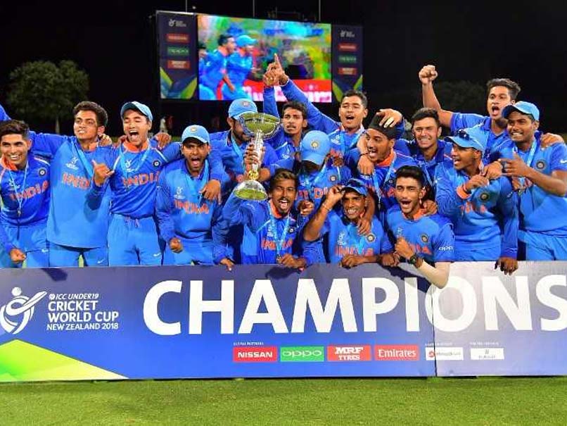 Watch Virat Kohli Team Hail Victorious Under 19 World Cup Winners Cricket News