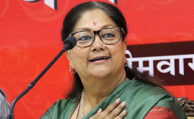 Vasundhara Raje To Contest From Home-Turf Jhalrapatan In Rajasthan Polls