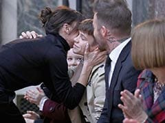 Victoria Beckham Kissing Husband And Kids At Fashion Show Is Super Cute