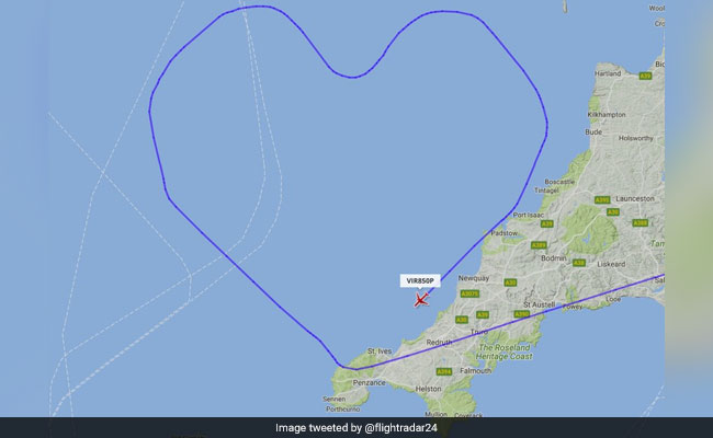 Virgin Atlantic Flight Takes Heart-Shaped Route For Valentine's Day
