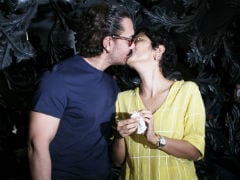 Aamir Khan Cuts His Birthday Cake, Seals It With A Kiss For Wife Kiran Rao