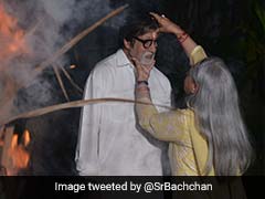 अमिताभ बच्चन ने परिवार सहित जलाई होलिका, इन बॉलीवुड सेलिब्रिटी ने भी दी होली की शुभकामनाएं