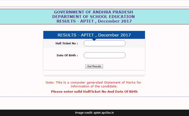 APTET 2018 Results Declared; Re-Verification Dates Announced