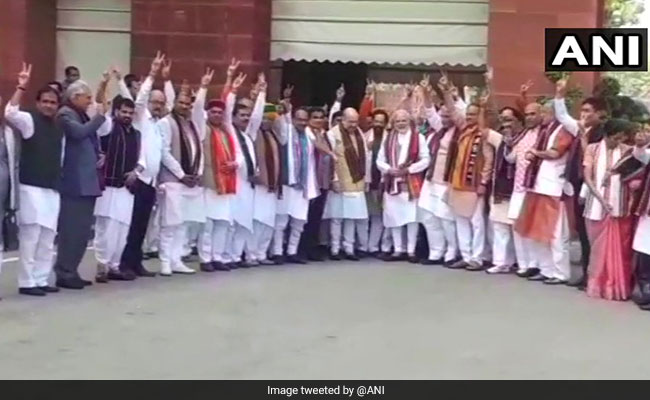 Naga Scarves, Victory Signs: BJP Celebrates Big Northeast Win In Parliament