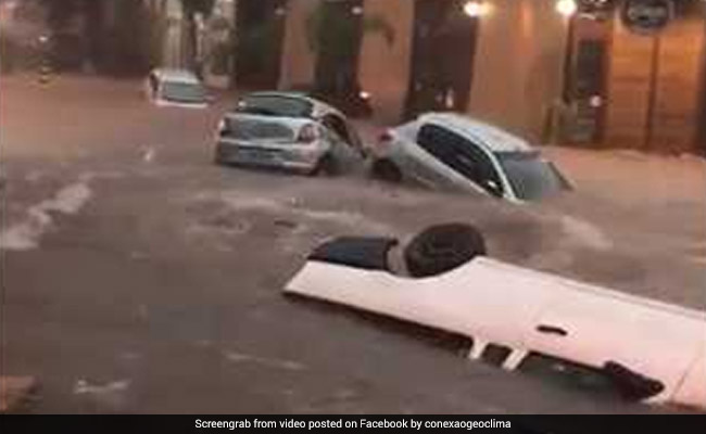 Cars Swept Away As Flash Floods Turn Road Into River In Brazil. Watch