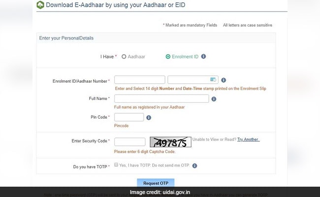 download aadhaar uidai website