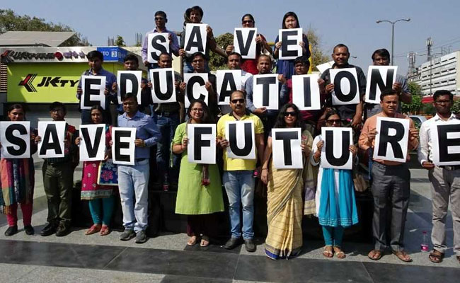 Teachers Protest Against 'Policy Assault On Higher Education'