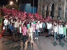 Giant March Spares Students' Exams As Farmers Protest In Mumbai Giant March Spares Students' Exams As Farmers Protest In Mumbai