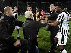 Watch: Greek Football Game Abandoned After PAOK Chief Enters Pitch With Gun