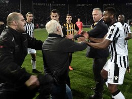 Watch: Greek Football Game Abandoned After PAOK Chief Enters Pitch With Gun Watch: Greek Football Game Abandoned After PAOK Chief Enters Pitch With Gun