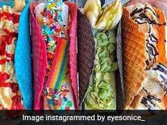 Holi 2018: This Gurgaon Dessert Parlour Is Serving Rainbow Ice-Cream Tacos To Soothe Your Festive Withdrawals!