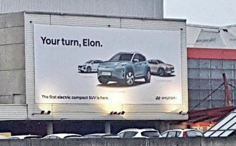 Hyundai Trolls Tesla With New Kona Compact Electric SUV Billboard