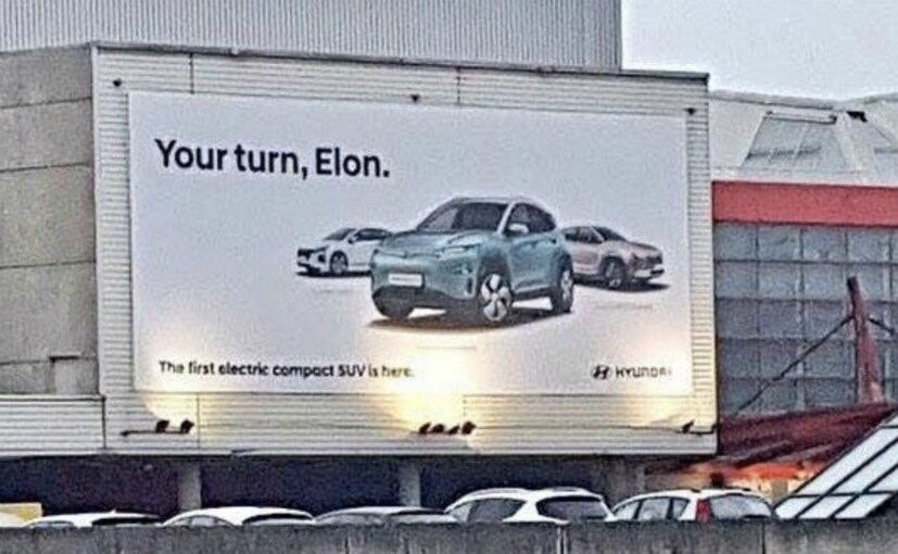 Hyundai Trolls Tesla With New Kona Compact Electric SUV Billboard Hyundai Trolls Tesla With New Kona Compact Electric SUV Billboard