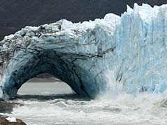 Ice Bridge In Argentine Glacier Collapses