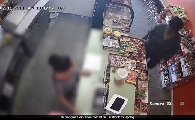 Store Counter Nearly Crushes Robber, She Manages To Steal Money Anyway