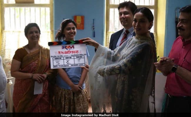 'Excited' Madhuri Dixit Flags Off First Marathi Film - She Produces And Stars