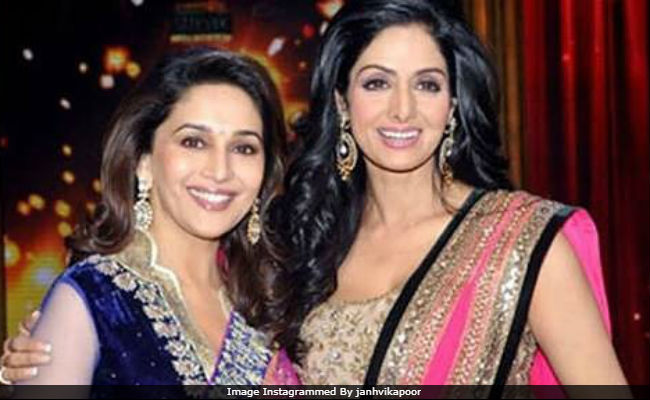 Madhuri Dixit Fills Sridevi's Spot In New Film. 'Thankful,' Posts Janhvi Kapoor