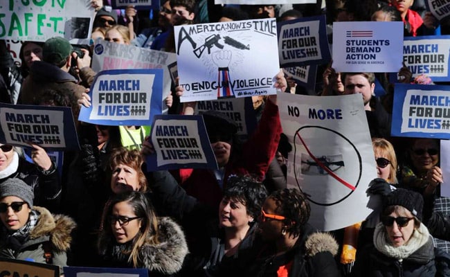 March For Our Lives: Crowds Gather For Largest US Gun Control Protest In A Generation