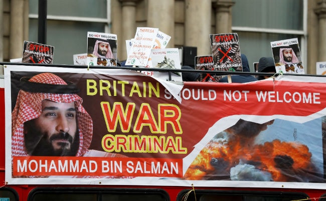 Royal Welcome And Noisy Protests Await Saudi Crown Prince On UK Trip