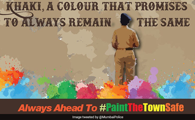 On Holi, A Message From Mumbai Police: Paint The Town Safe