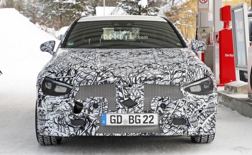 new mercedes benz cla spied face