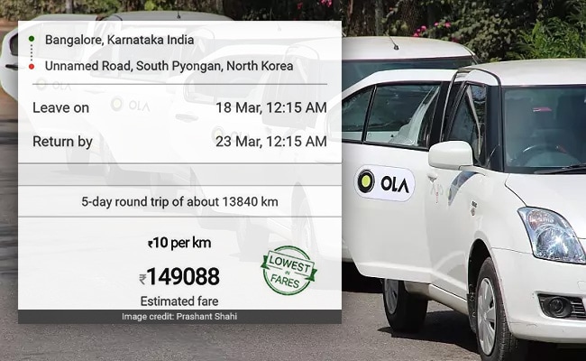 ola bengaluru to north korea