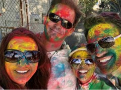 Pics: Preity Zinta And Gene Goodenough Play Holi At Beach Party In Los Angeles