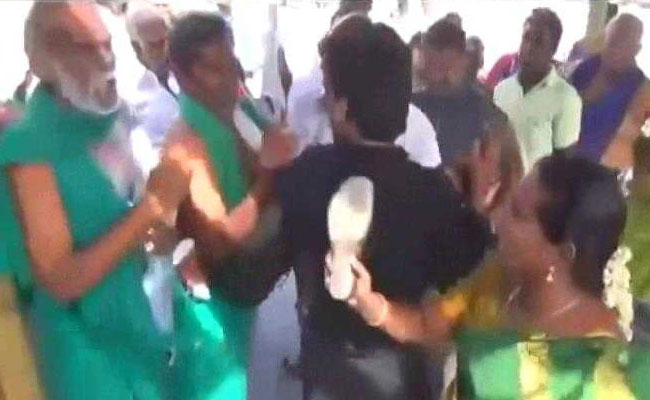 Farmer Leader Slapped By BJP Worker For Allegedly Using Abusive Language