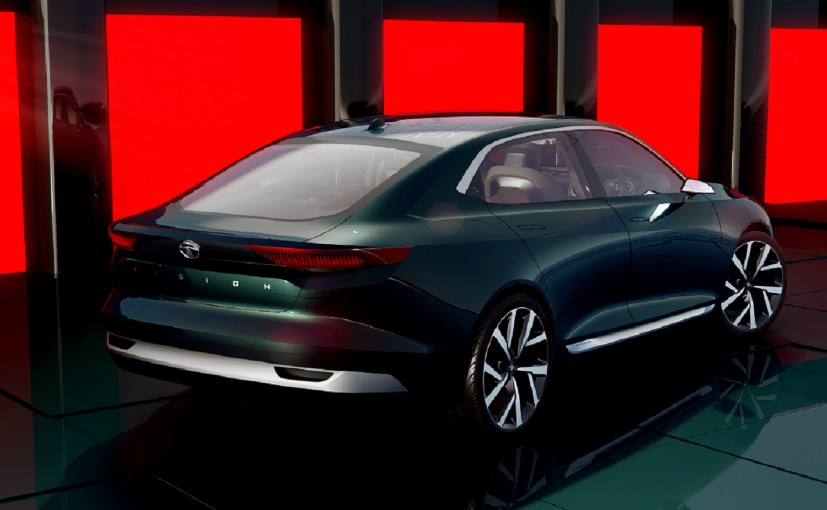 tata evision sedan concept rear