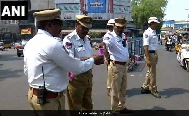 Hyderabad Traffic Cops Given Buttermilk Packets, Water Bottles To Beat The Heat