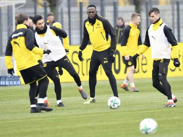 Usain Bolt Begins Trials With German Giants Borussia Dortmund. See Photos