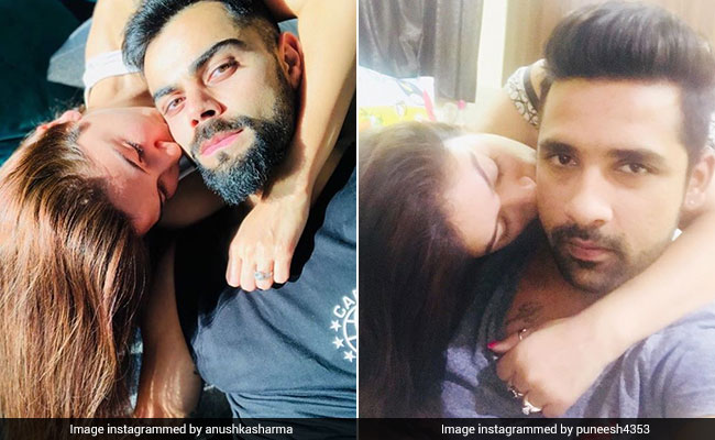 <i>Bigg Boss 11</i>'s Bandgi Kalra And Puneesh Sharma Trolled For 'Copying' Anushka Sharma And Virat Kohli's Viral Kiss Pic