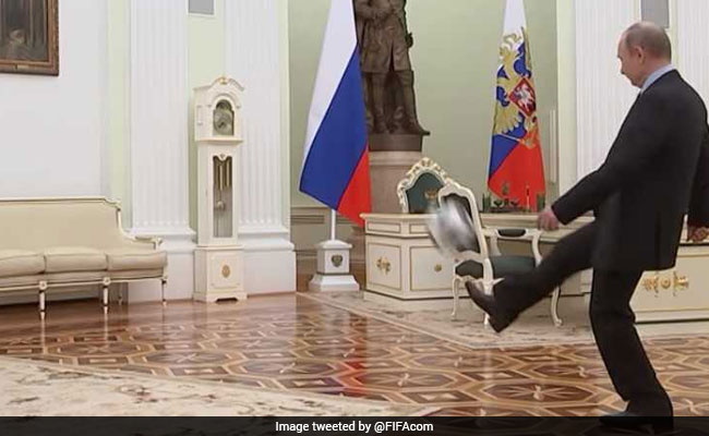 100 Days Before World Cup, Vladimir Putin Kicks It With FIFA Boss