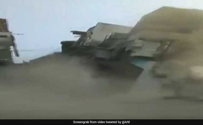 Watch 3-Storeyed-Building Collapse Like A Pack Of Cards In Agra