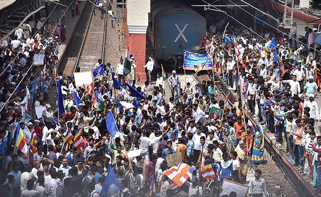 "Urgent Help Needed": Passengers Tweet As Dalit Protesters Block Tracks, Halt Trains