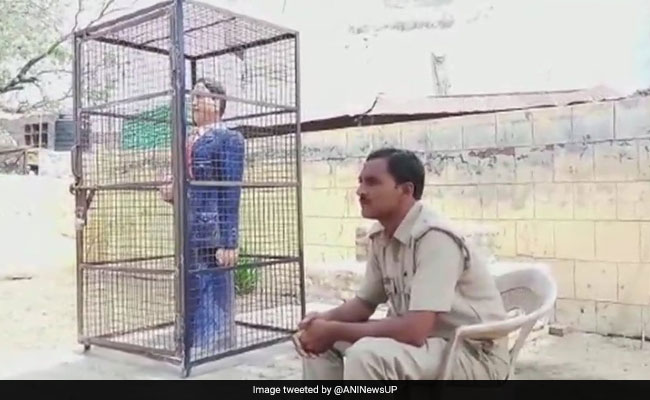 Now, A Statue Of BR Ambedkar Found Locked In Iron Cage In UP