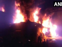 Huge Fire Breaks Out At Oil Godown In A Village In Maharashtra