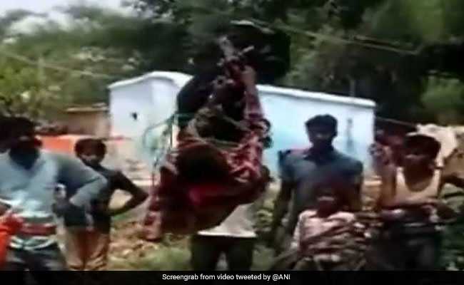 In Bihar, Alleged Mobile Thief Thrashed, Hung Upside Down From Crane