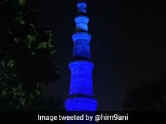 Qutub Minar Turns Blue On World Autism Awareness Day