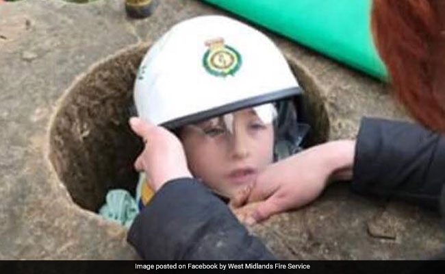 Boy, 7, Tries To Recreate Pic From When He Was 2, Gets Stuck In Hole