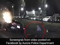 Man Saves Driver From Burning Car. Dramatic Moment Caught On Dashcam