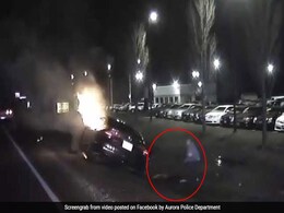 Man Saves Driver From Burning Car. Dramatic Moment Caught On Dashcam Man Saves Driver From Burning Car. Dramatic Moment Caught On Dashcam