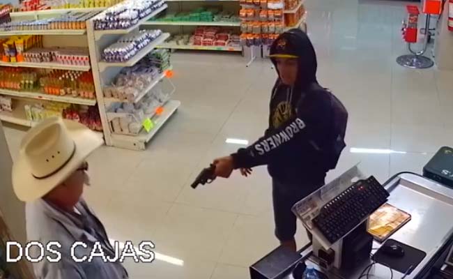 A Gunman Held Up A Butcher Shop. Enter Man In Cowboy Hat